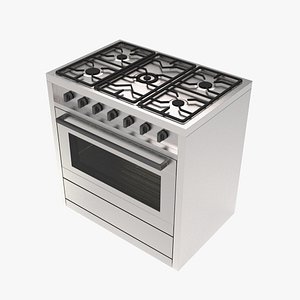 3D model Freestanding Oven and Stove