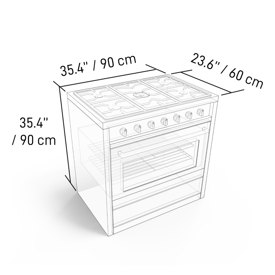 3D model Freestanding Oven and Stove TurboSquid 1974760