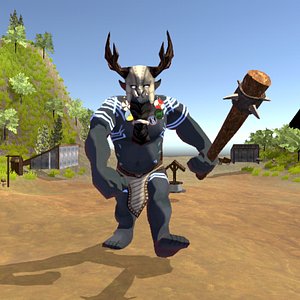 rigged giant ogre 3D model