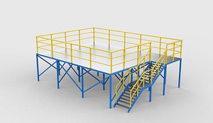 Modular Mezzanine Floor 01 3D model 3D model