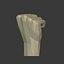 Polygonal - Low Poly Fist -- Figurine - Statue -- Cartoon Hand