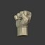 Polygonal - Low Poly Fist -- Figurine - Statue -- Cartoon Hand
