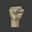 Polygonal - Low Poly Fist -- Figurine - Statue -- Cartoon Hand