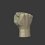 Polygonal - Low Poly Fist -- Figurine - Statue -- Cartoon Hand