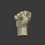 Polygonal - Low Poly Fist -- Figurine - Statue -- Cartoon Hand