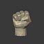 Polygonal - Low Poly Fist -- Figurine - Statue -- Cartoon Hand