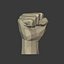 Polygonal - Low Poly Fist -- Figurine - Statue -- Cartoon Hand