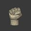 Polygonal - Low Poly Fist -- Figurine - Statue -- Cartoon Hand