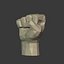 Polygonal - Low Poly Fist -- Figurine - Statue -- Cartoon Hand