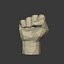 Polygonal - Low Poly Fist -- Figurine - Statue -- Cartoon Hand