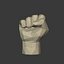 Polygonal - Low Poly Fist -- Figurine - Statue -- Cartoon Hand