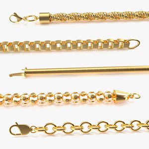 Golden Jewelry Chains Collection 2