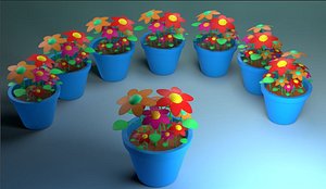 3D cartoon flower pot