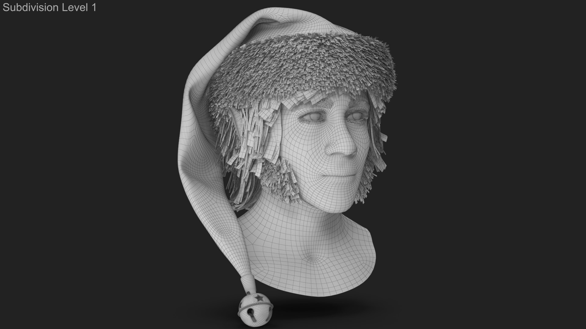 Christmas Elf Head 3D model https://p.turbosquid.com/ts-thumb/Kk/s3dZT9/LA/wireframe_01/jpg/1761549193/1920x1080/fit_q87/6f052b6038eb9a846cbed3b7240dcf6ac6d35bee/wireframe_01.jpg