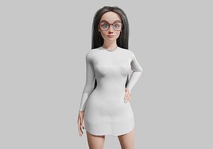 3D Pretty teen Woman V33056