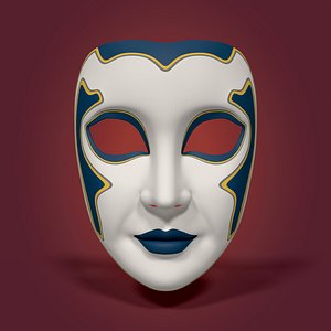3D mardi gras mask