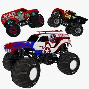 3D Monster Truck Pack 4  