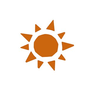 cartoon sun 3D