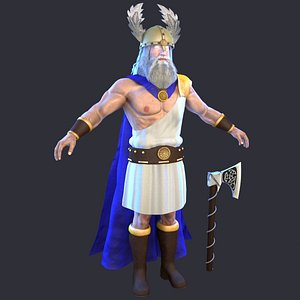 3D slavic god perun model