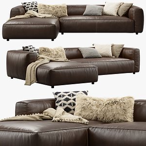 Joybird Jaxon Sectional Leather Sofa model