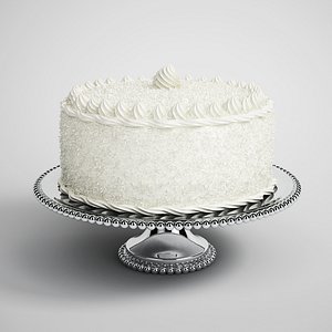 CGAxis 3D Model Decorated White Cake 11