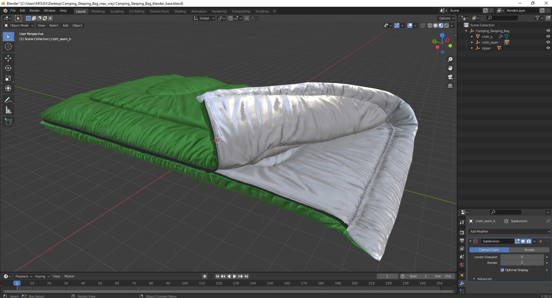 Camping Sleeping Bag 3D model https://p.turbosquid.com/ts-thumb/Kl/DotQC1/ax/campingsleepingbagmb3dmodel039/jpg/1695159510/1920x1080/fit_q87/4087dd8d2259303c51fe5bbea844d912d1f0e0df/campingsleepingbagmb3dmodel039.jpg