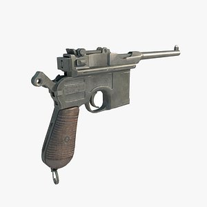 Old style weapon Mauser pistol C96 3D model