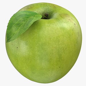 3D green apple leaf