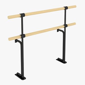 Double fixed ballet barres system