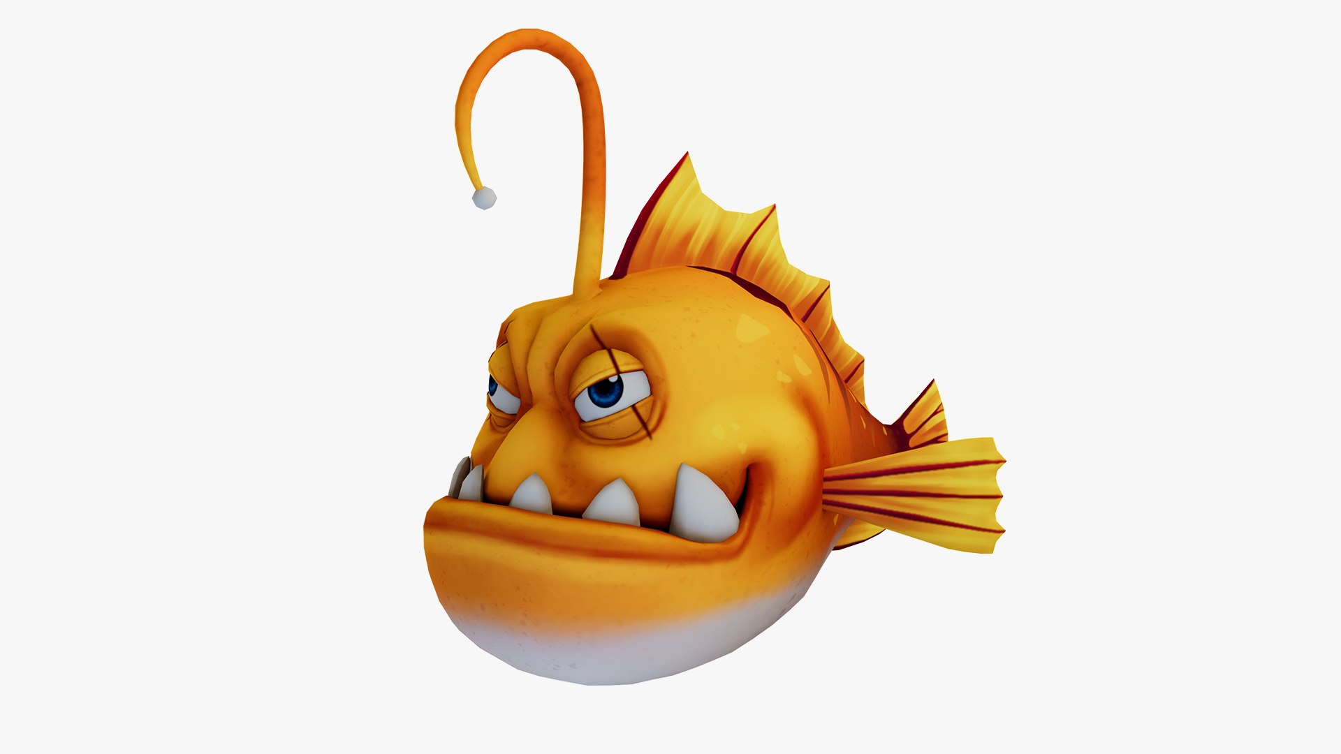 Cartoon Monkfish Animated 3D Model - TurboSquid 2216148