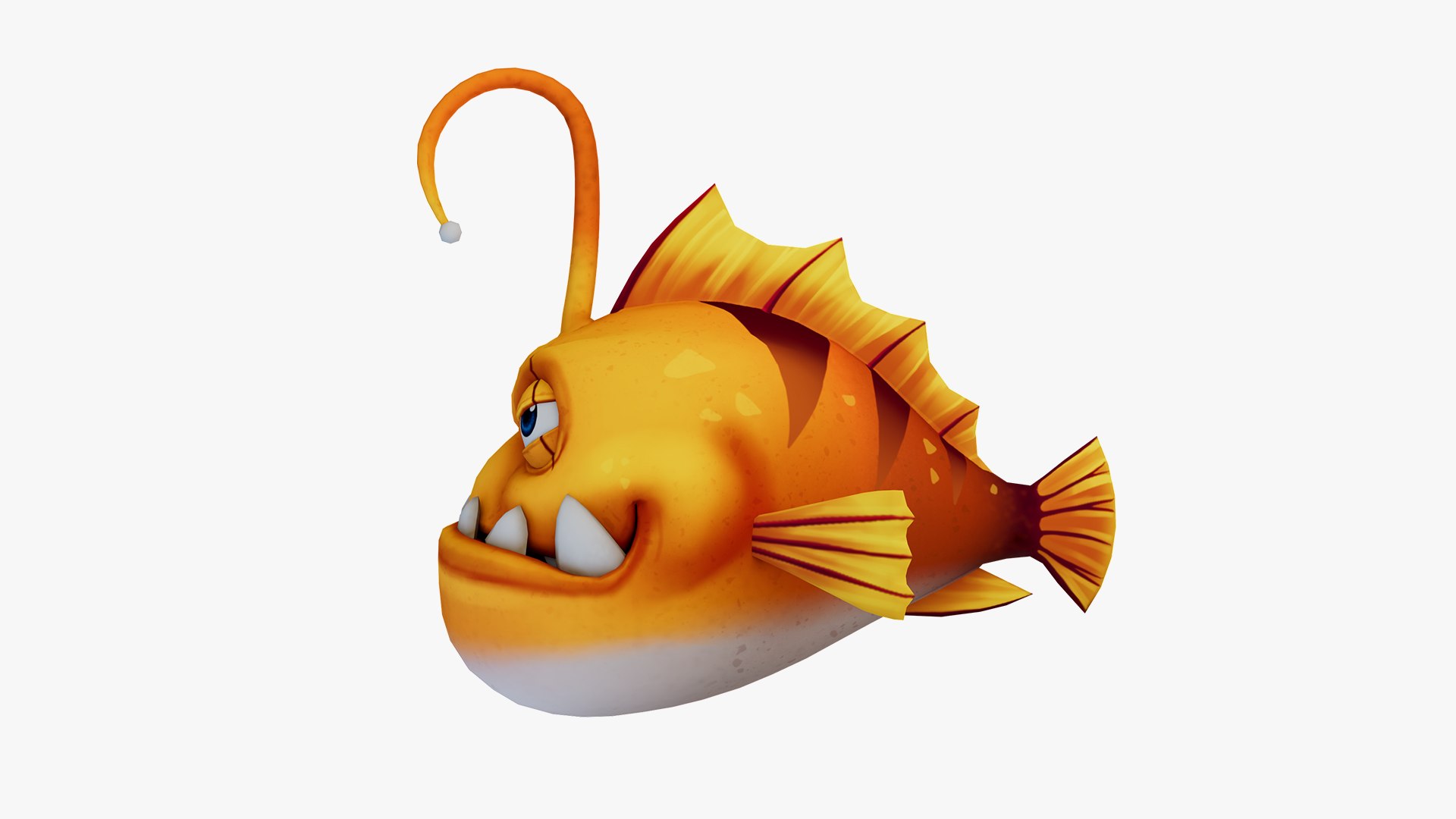 Cartoon Monkfish Animated 3D Model - TurboSquid 2216148