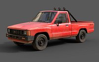 Toyota Hilux Pickup 1983 Lowpoly