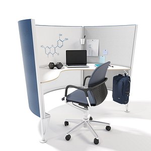 prospect solo space desk 3D model