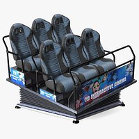 Virtual Reality Game Machine 7D Cinema Rigged