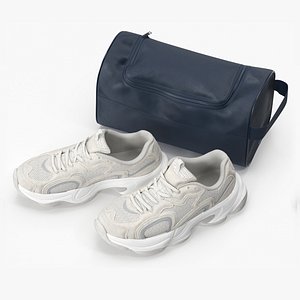 3D Fitness Shoe Bag and Fashion Sneakers model