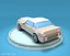 Cartoon Luxury Car Low Poly