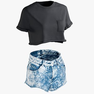 realistic women s jean 3D model