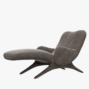 contour chaise lounge vladimir kagan 3D model