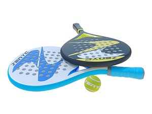 3D RAQUETE BEACH TENNIS 02 model