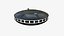 Astronave Allien UFO A03 Dark Metal - Design di veicoli spaziali di fantascienza