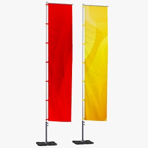 flag banner 3D