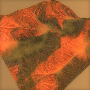 3d model terrain mars