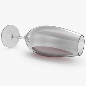 3D realistic port wine glass model