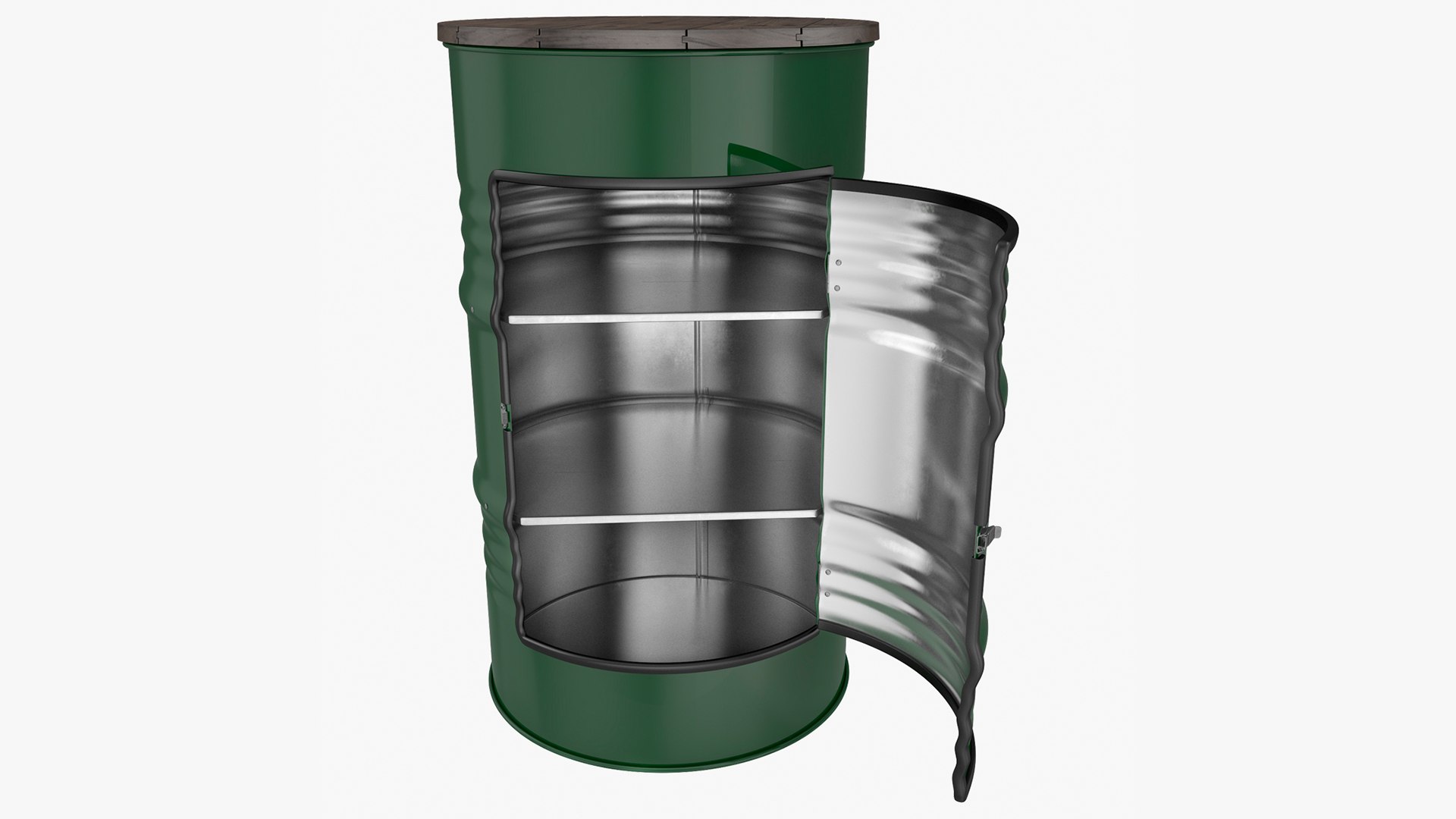 Steel Drum Locker 3D model preview
