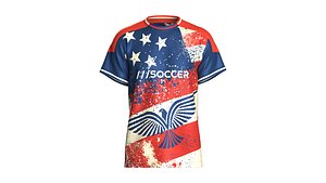 3D Men USA Flag Style Soccer Jersey