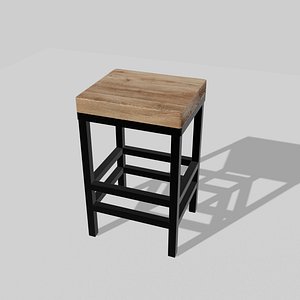 silla de madera y metal sin cabezal