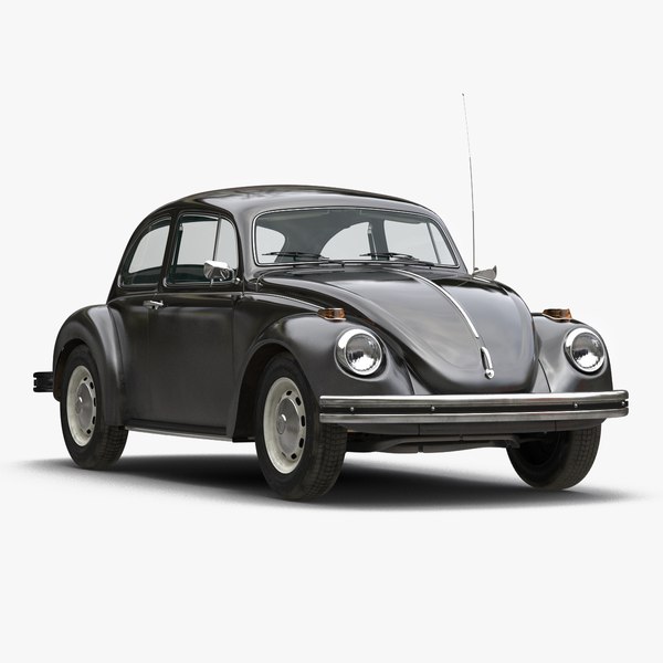 3d model volkswagen beetle 1966 black