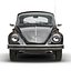 3d model volkswagen beetle 1966 black