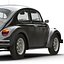 3d model volkswagen beetle 1966 black