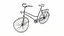 Bicicletta arrugginita d'epoca Low-poly PBR